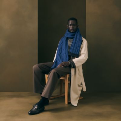 ブルー - メンズ シルクマフラー＆カシミヤストール | Hermès